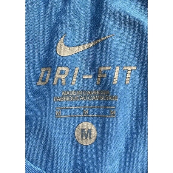 Nike Shirt Mens Medium Blue Striped Court Tennis Performance V Neck Tank - Picture 7 of 10